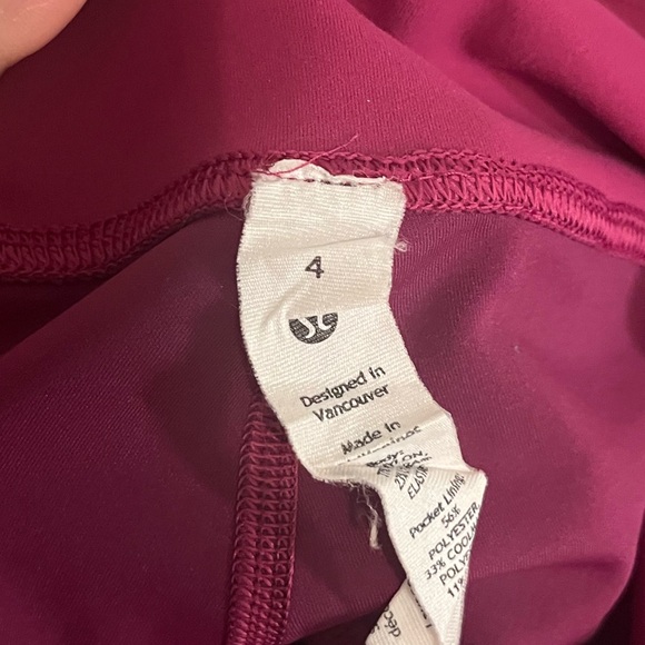 Lululemon Wunder Train High-Rise Tight 25" | Magenta Purple | Size 4 | Everlux - Picture 4 of 7